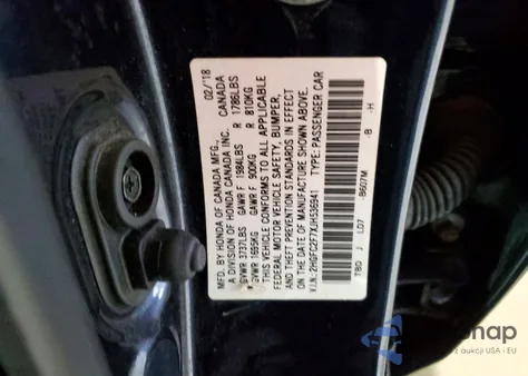 2018 Honda Civic Ex из США, поврежденный, VIN 2HGFC2F7XJH536941